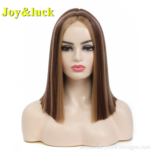 Wholesale Wig Front Lace for Women Middle Part Party Ladies Hair Middle Part Natural Water Wave Lace Front Synthetic Hair Wigs